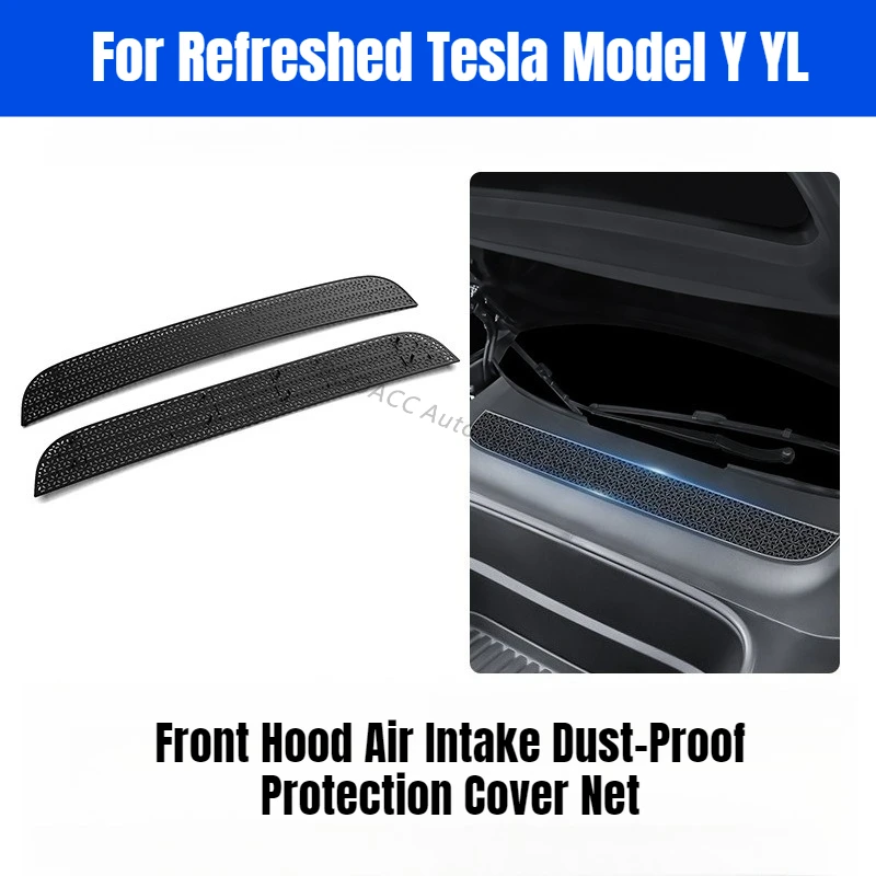 

For Tesla Model Y YL Refreshed Front Hood Air Engine Intake Insectproof Cover Dust-Proof Protection Mesh Net Filter Accessories