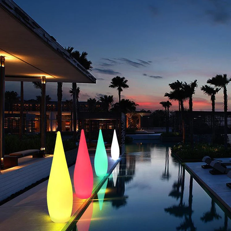 Aprile Modern Landscape Lamp USB 16 colori LED Remote Control Creative Water Droplet Lawn Light Waterproof IP65 per giardino