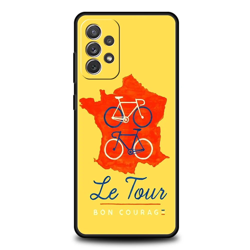 Чехол для Samsung A15 A13 A35 A55 A51 A71 A41 A31 A21S A03S A05 A17 A23 A25 A33 A53 A73 5G A07 4G Cover France Bicycle Exercise