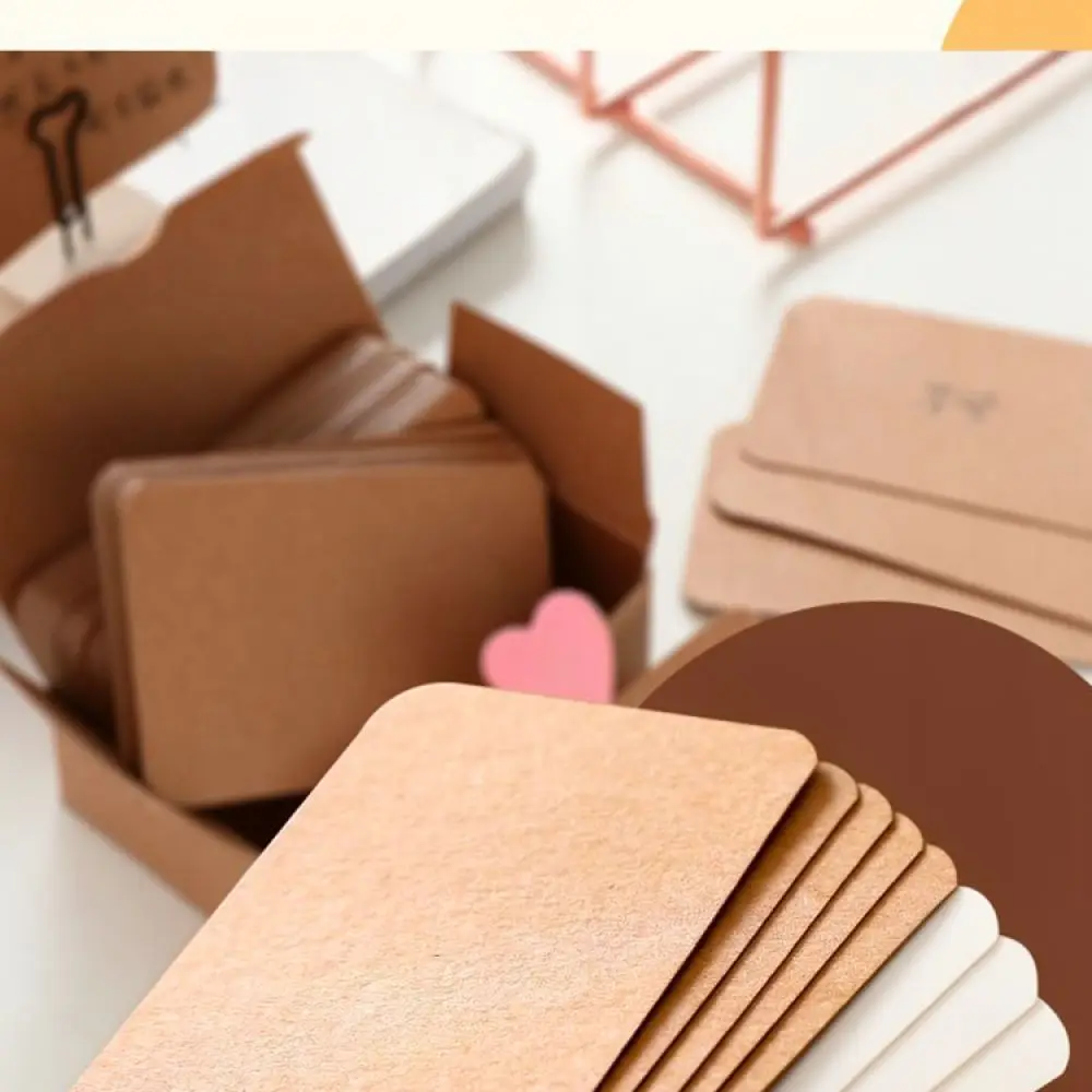 Portable Blank Study Cards Thick Index Cardstock For Language Learning Vocabulary Practice Memo Writing Stationery Supplies