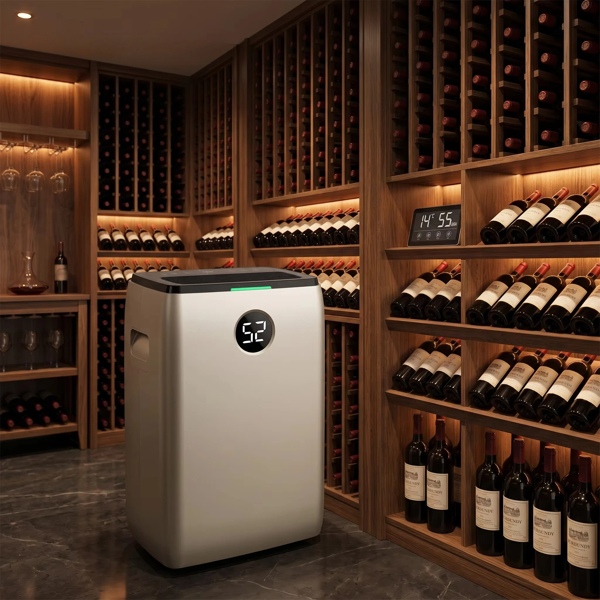 20L Household Dehumidifier With Portable Design For Basement Closet And Apartment Use