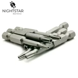 6pcs 50mm S2 Alloy Steel Hollow Magnetic Screwdrivers Bits Torx Head Slotted T8 T10 T15 T20 T25 T30