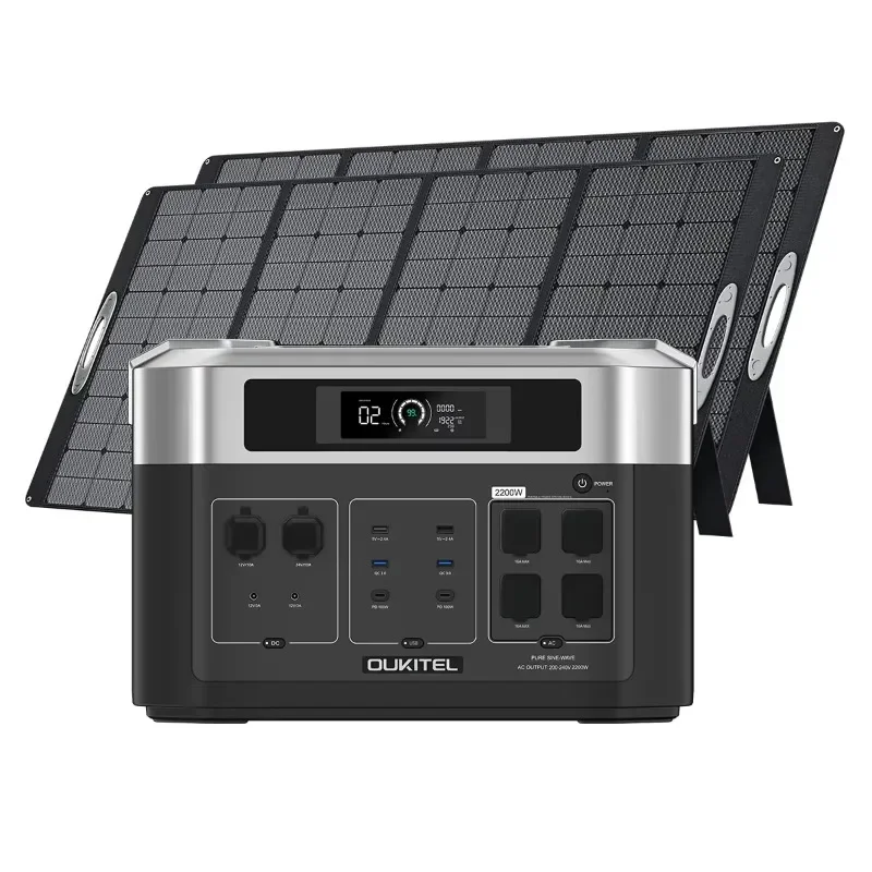 OUKITEL Solar Power Generator 3600W Emergency 16384Wh Huge Capacity Portable Power Station