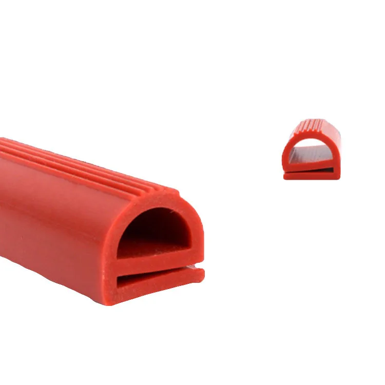 

White /Red Silicone E-shaped Strip Rubber Sealing Strip E E-strip High Temperature Oven Oven Sealing Strip 1-3meter