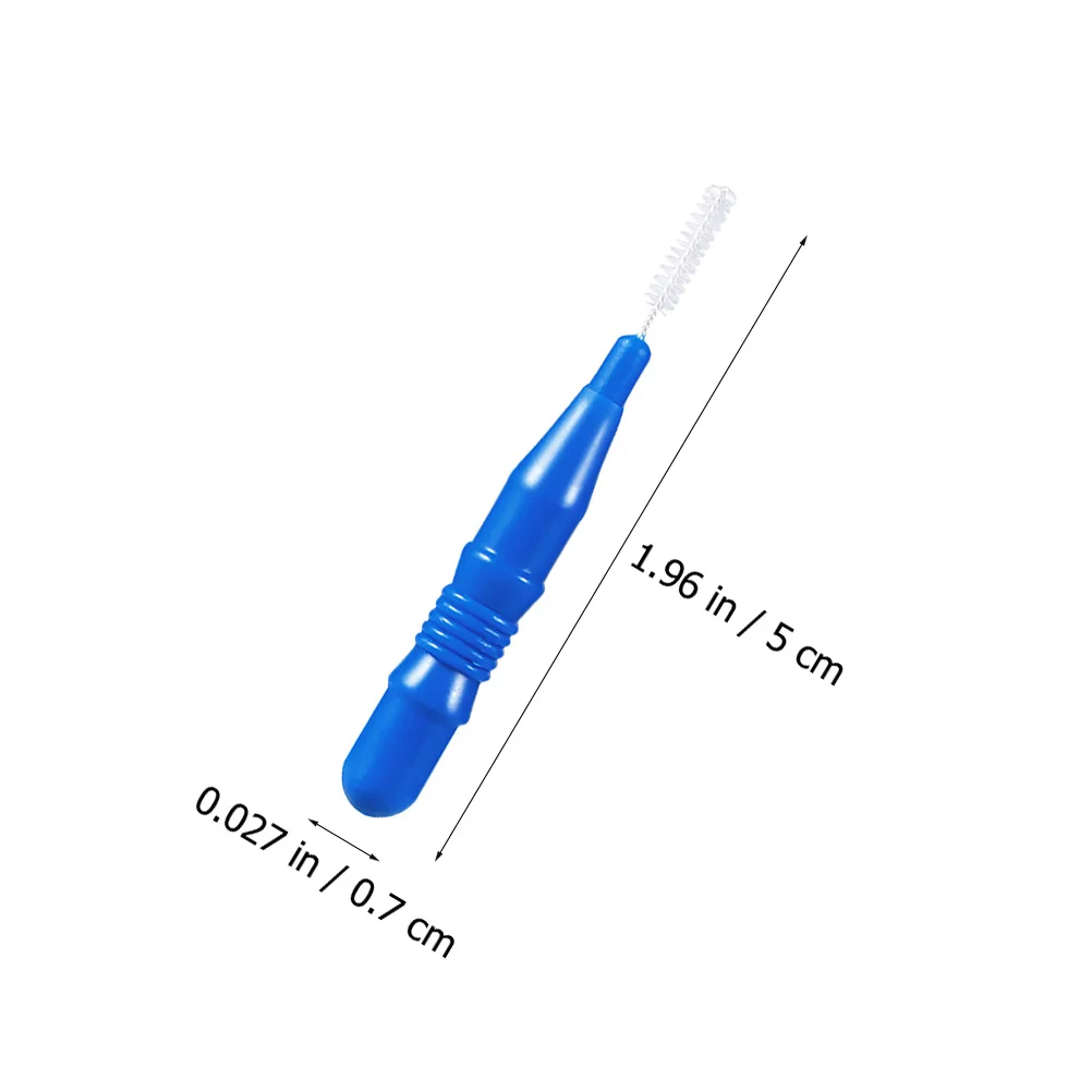 50 قطعة فرشاة 2.5 مللي متر التنظيف العميق أداة العناية بالفم مسواك الأسنان لمستلزمات تنظيف الأسنان البلاستيكية خيط تنظيف الأسنان