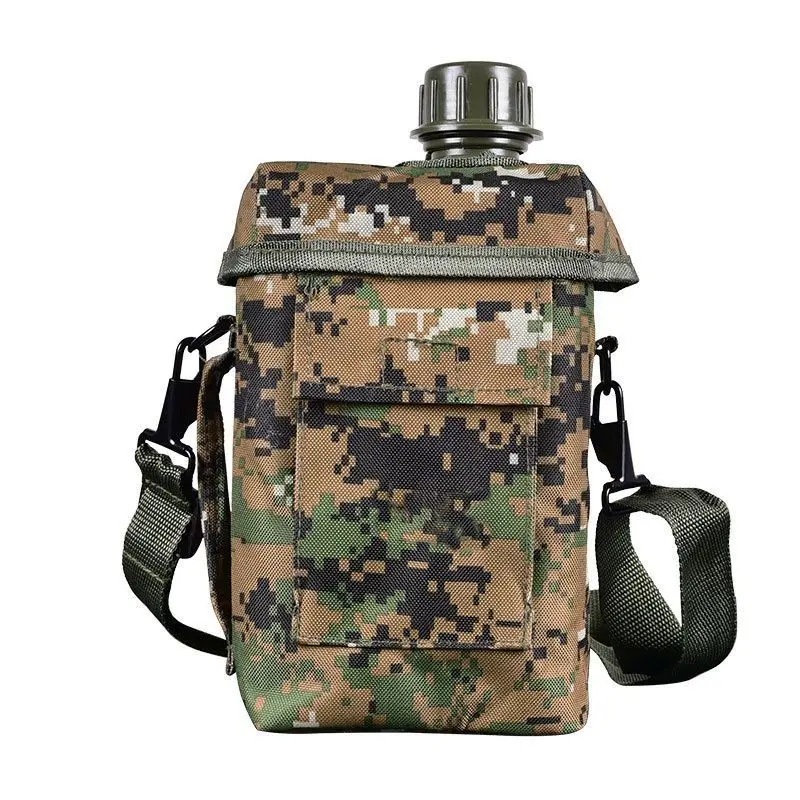 2L Tactical MOLLE Sling Water Bottle - Military Camo Hydration Pack, Leakproof&Lightweight for Hiking,Camping,Outdoor Adventures