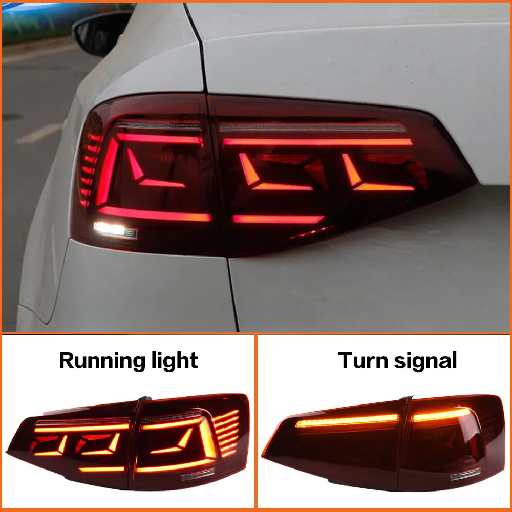 AKD Car Styling Taillights for VW Jetta MK7 2015-2018 LED DRL Tail Lamp Turn Signal Rear Reverse Brake Light Replacement