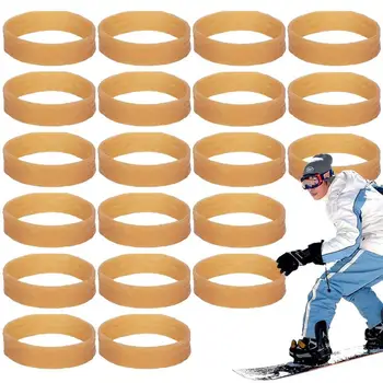 20x Fermi per freni da sci Fermi per snowboard Fascia freno in gomma resistente Anelli in gomma allargato per accessori per sport invernali all'aperto