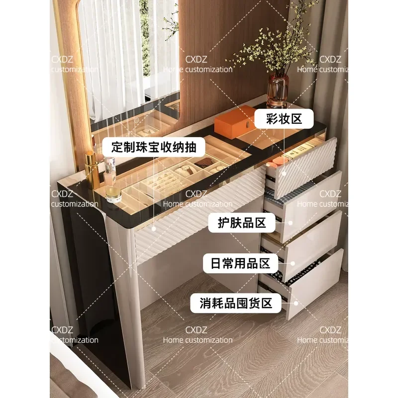 Italian light luxury dresser 2026 new master bedroom high-end makeup table jewelry cabinet modern simple bedside cabinet