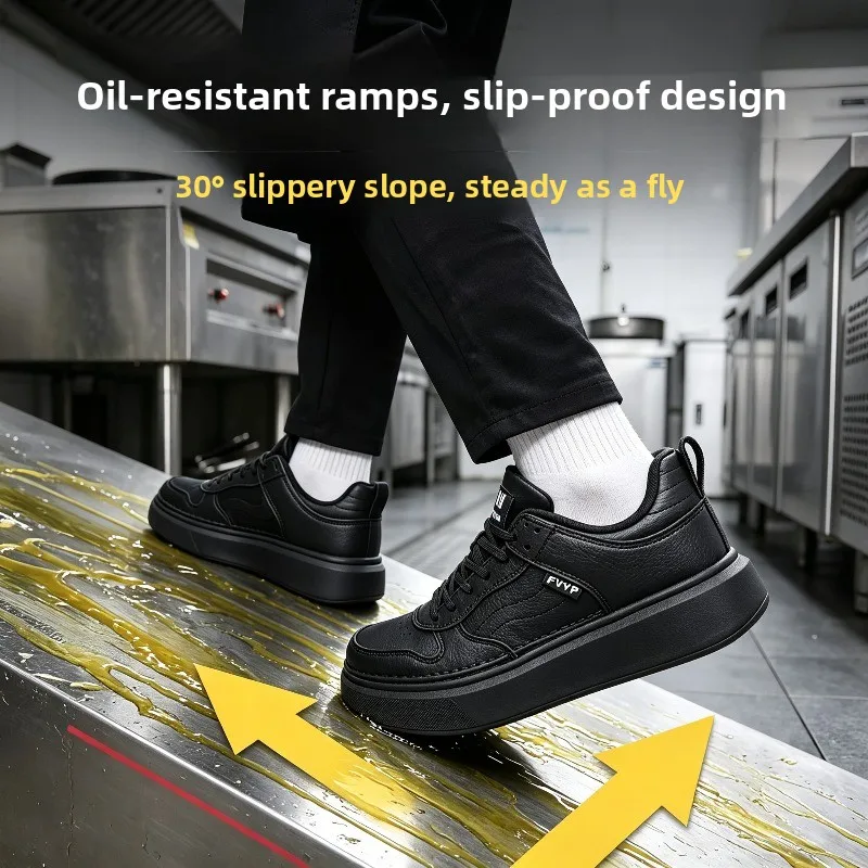 New Model Men's Chef Shoes with Anti-slip Properties. Oil-proof. Anti-slip. Easy To Clean. Special Shoes for The Kitchen.