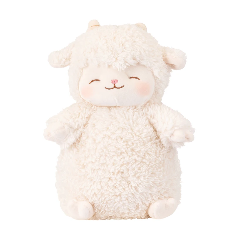 SANRIO mon Piano doux doux couché agneau en peluche jouet mignon mouton poupée oreiller pour filles pépinière décor Kawaii peluche Animal