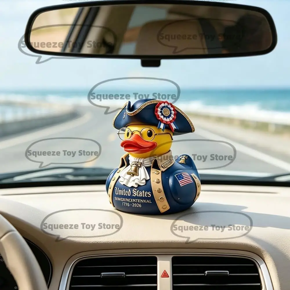 250th Anniversary Duck, Patriotic Military Duck Figurine, Resin Veteran Duck for Jeeps Ducking,Desk for Veterans,Home Decoration