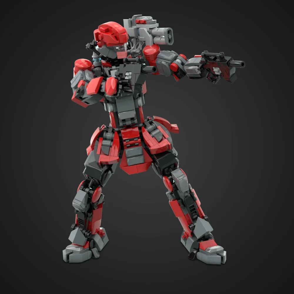 

MOC-217785 Titania Robot Building Blocks Model Titania Red Mecha Fighting Robot Bricks Assembly Toys Kids DIY Birthday Gifts