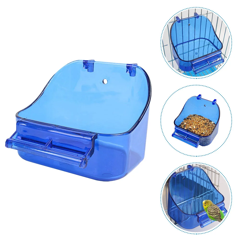 

Tiger Skin Bird Bath Box Birdies Automatic Parrot Feeder inside Cage Pp Material Practical Bathtub