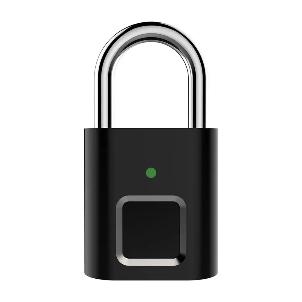 Keyless USB Charging Fingerprint Lock Smart Padlock Door Lock 0.1sec Unlock Portable Anti-theft Fingerprint Padlock Dropshipping
