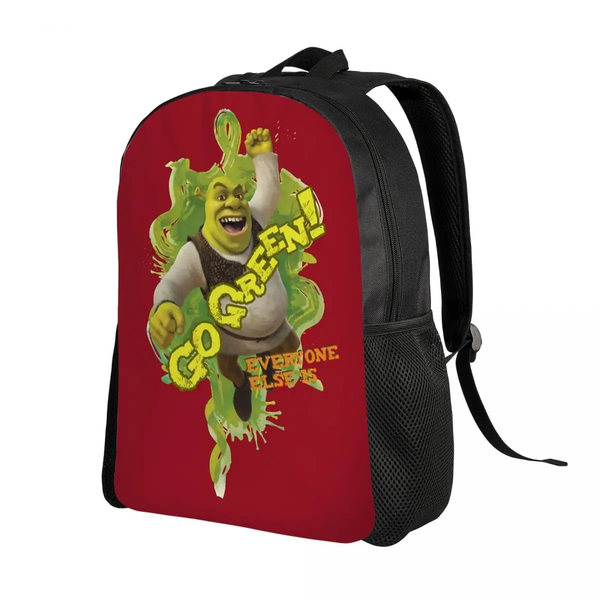 Custom Shreks Go Green Everybody Backpacks for Men Women College School Students Bookbag Fits 15 Inch Laptop Bags