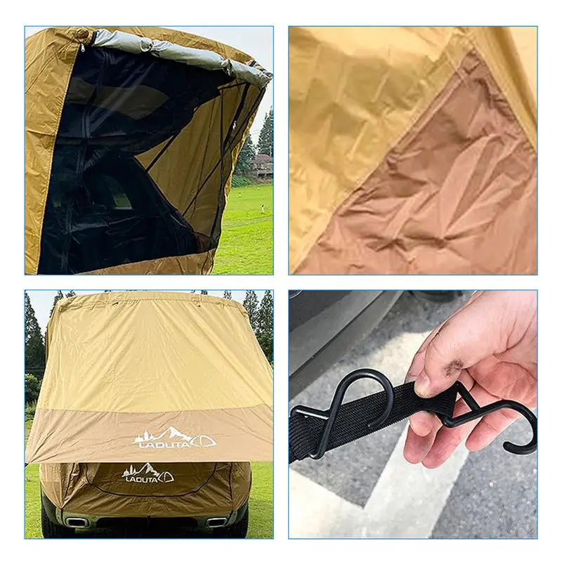 Imagem -03 - Car Travel Tent Churrasco Tronco Extensão Tent Triplo Porta Traseira Hatchback Tent Adequado para Suv com Largura 1.92 m