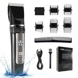 Men's Clippers and Trimmers Set Professional Hair Clippers for Men Cordless Barber Clippers Set for Cutting Hair Clipper