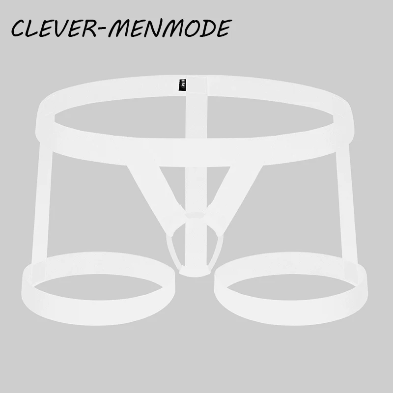 CLEVER-MENMODE Men\'s Sexy Thong Bondage Underwear Legging Belt Cockring Suspender Band Fetish Flirting Erotic Lingerie