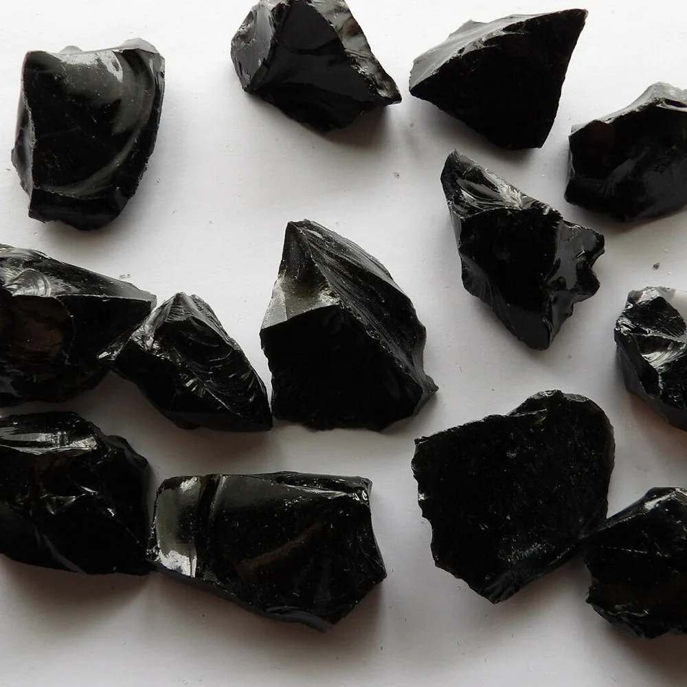 Natural Obsidian  Irregular  Rough Raw Quartz Healing Crystals Stones Mineral Rock Specimen Decoration Cuarzo Blanco Piedra