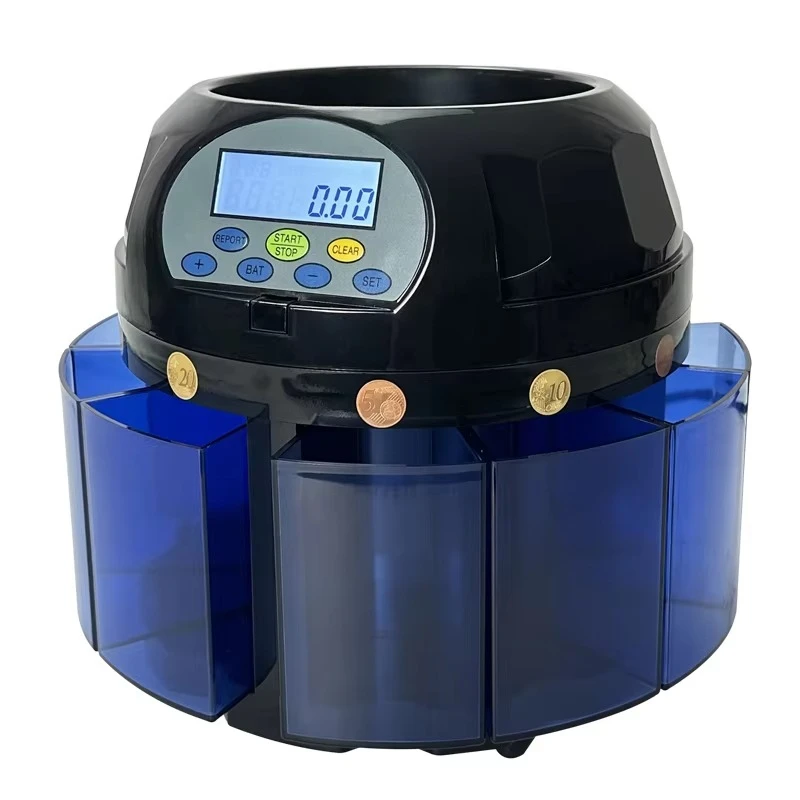 650 Pcs/min Fast Speed Coin Counting Machine Euro Coin Sorter Mixed Value Amount Counter High Quality Coins Counting Machine