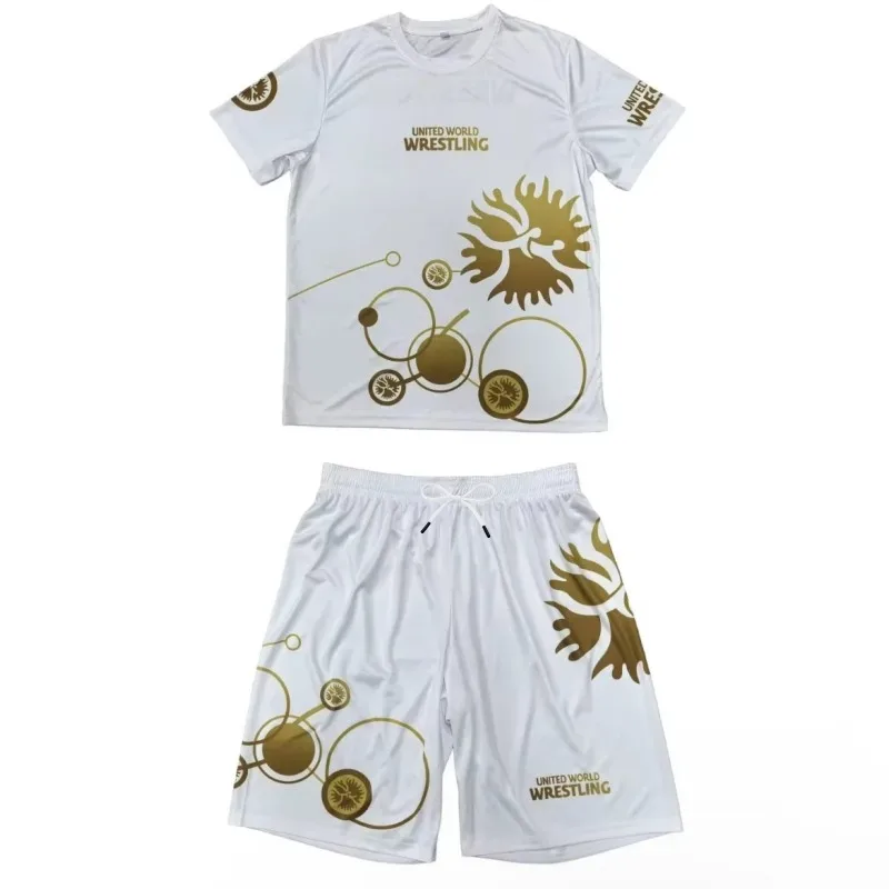

2026 Summer Freestyle Wrestling Set: Breathable, Quick-Drying Y2K Style Short-Sleeve T-Shirt + Shorts Two-Piece Set, Unisex