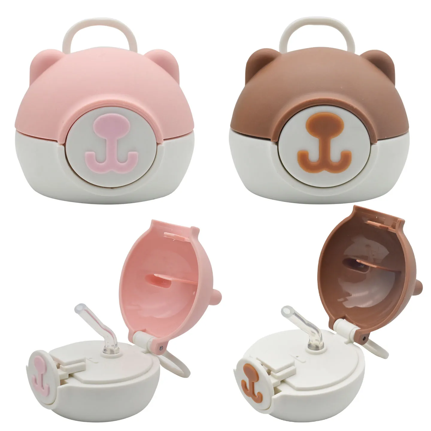 

Детская термочашка X2 St, крышка для чашки с медведем, крышка для чашки с водой, герметичные детали для чашки-непроливайки, прочная изолированная крышка для напитков...