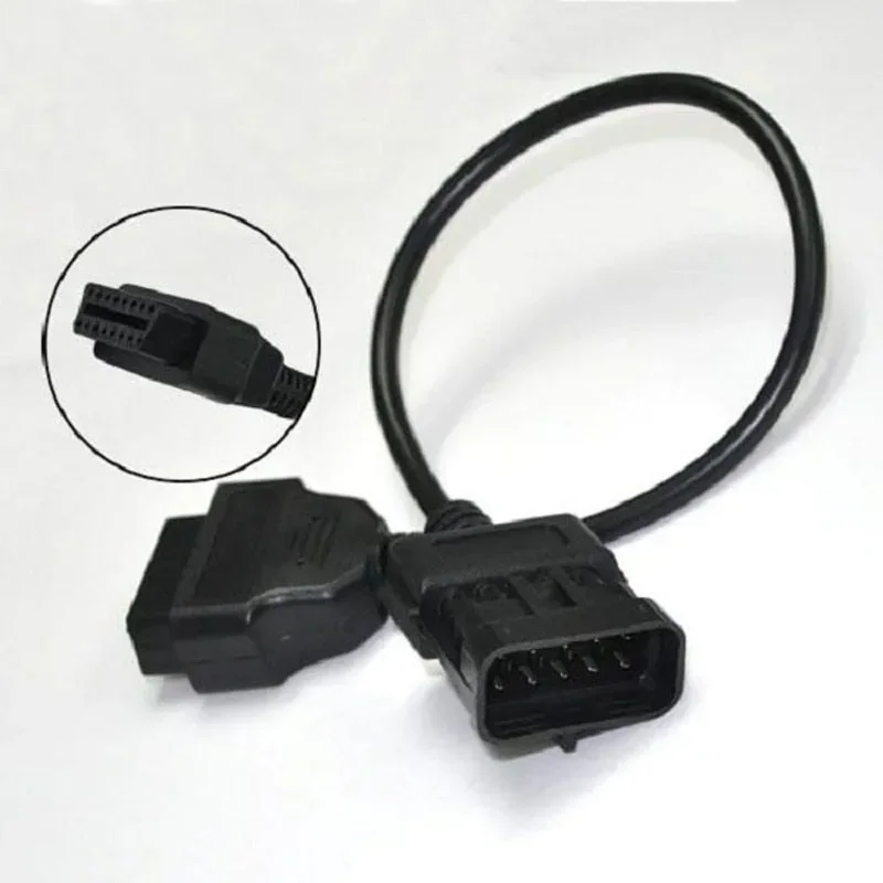 OBDII Extension Cable For Opel 10Pin to OBD2 16Pin Female Diagnostic Connector Cable OBD OBD II for Opel 10 Pin