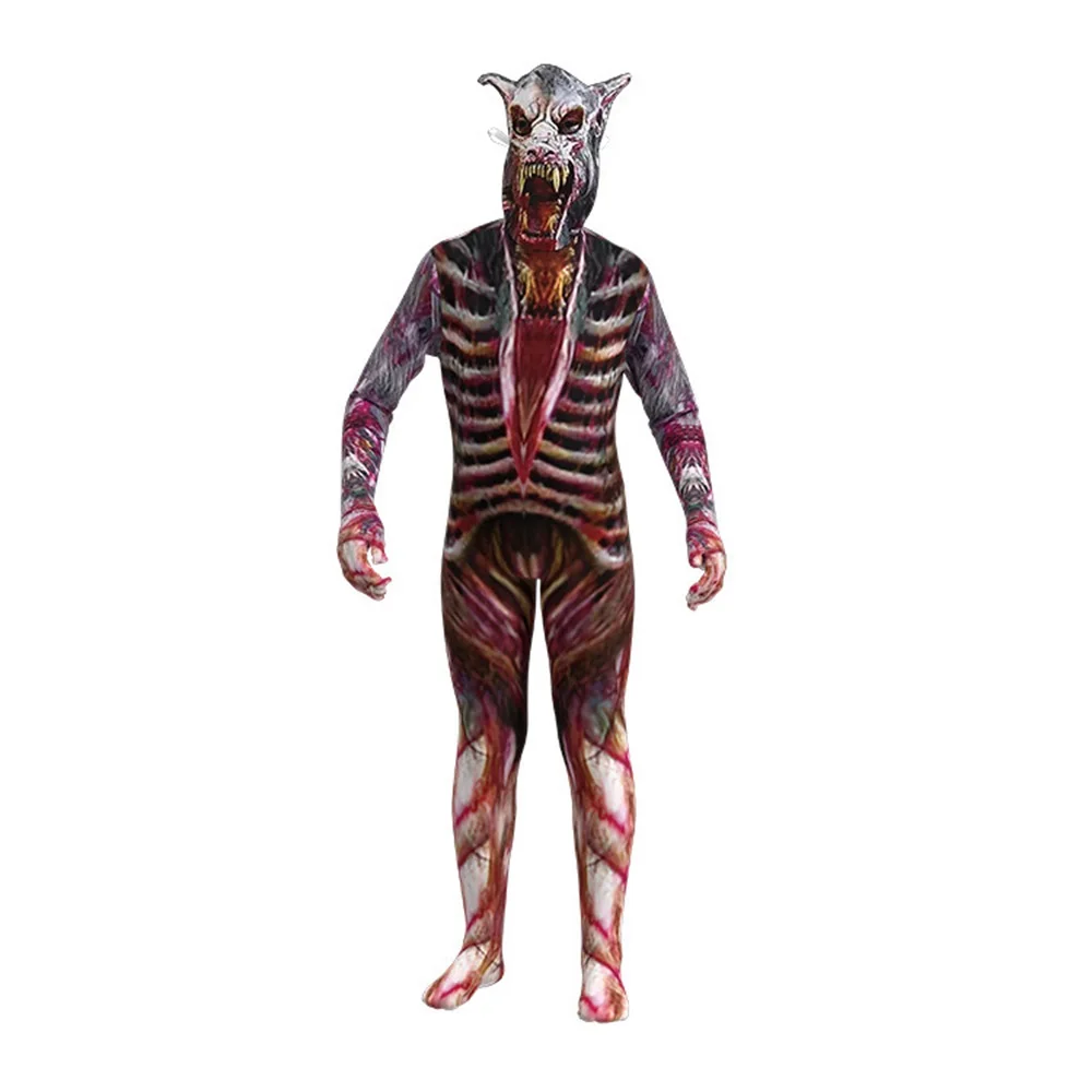 Halloween horror ghost skull Cosplay blood pig Ghost Costume Spandex tuta Halloween per bambino