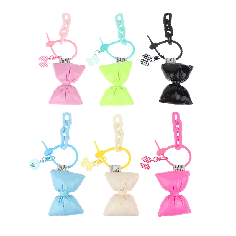 Sweet Cute Airbag Bow Keychain Jewelry Accessories Fashion Versatile Decoration Girl Boy Couple Gift Minimalist Bag Pendant