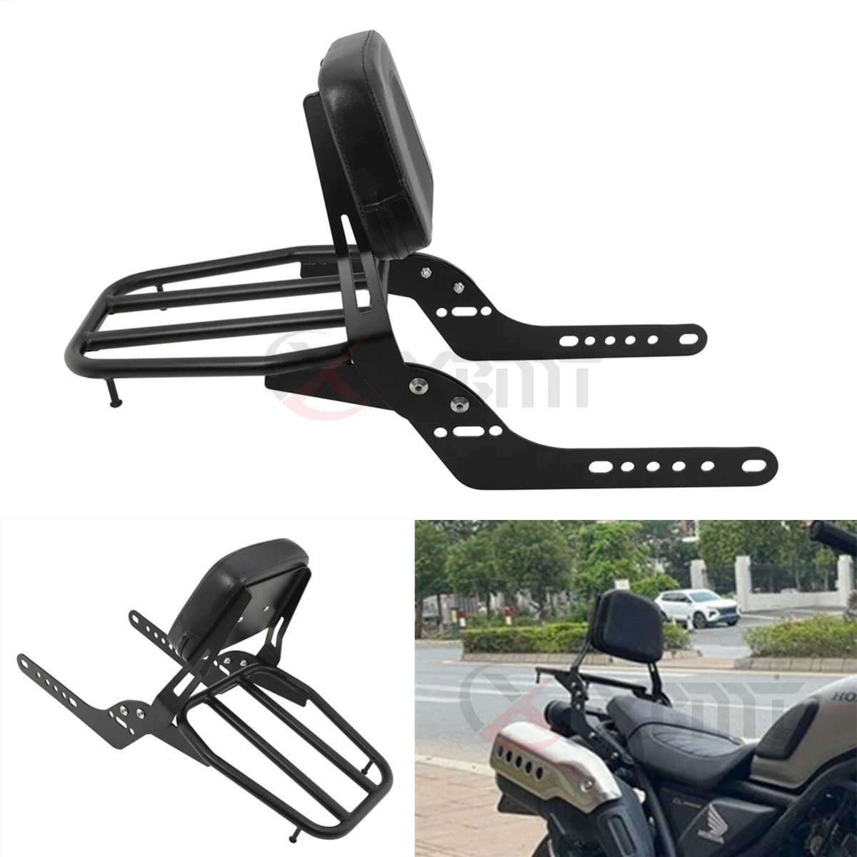 

Motorcycle Rear Detachables Backrest Sissy Bar Luggage Rack For Honda CL250 CL500 SCL500 CL300 CL 250 300 500 2023 2024