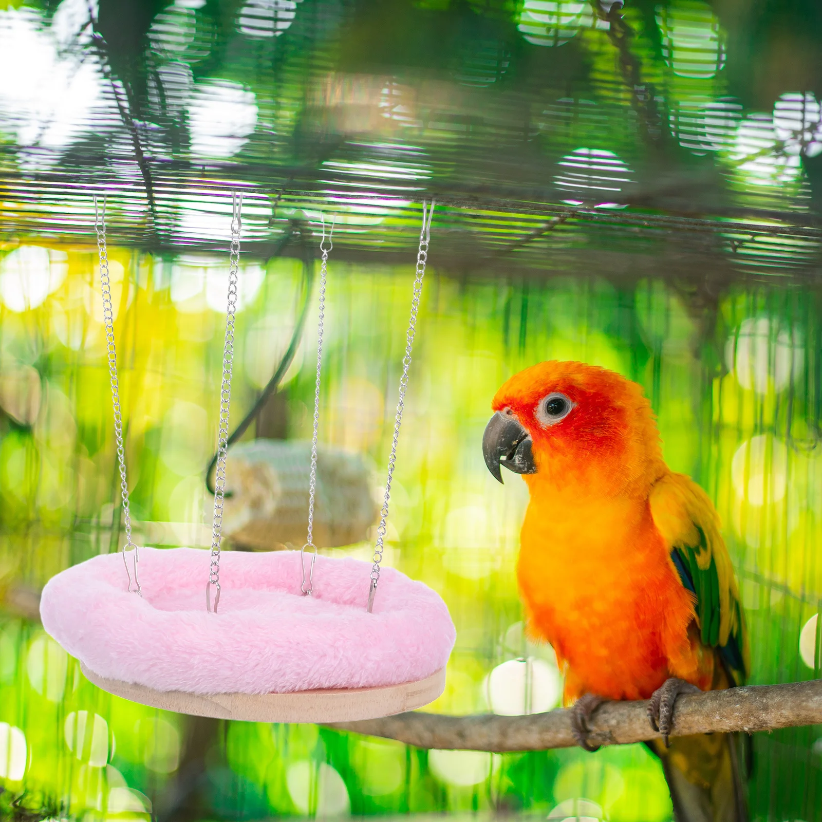 

Bird Cage Hanging Parrot Hammock Bed Winter Warm Nest Hanging Hammock for Small Birds Parakeets Cockatiels Conures