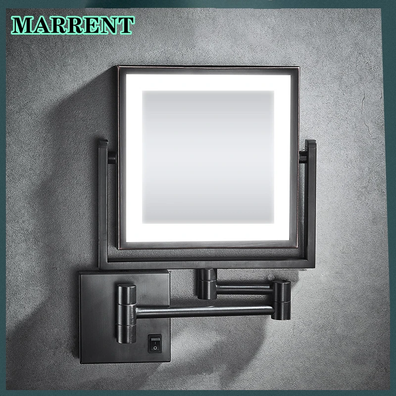 

Led Folding Bathroom Mirror 3X Magnifying Home Improvement Women Makeup Mirrors Dual Arm Extend Led Folding Bathroom Mirrors