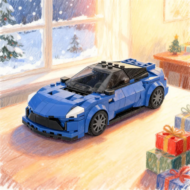 

Набор строительных блоков MOC City Champions Aston Martin Vantage, 277 деталей, архитектурная модель, рождественский подарок, креативная игрушка, развивающая идея