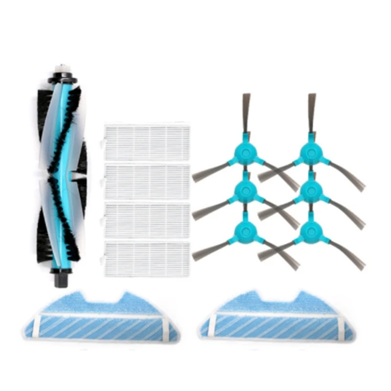 Main Roller Side Brush Filter Mop Cloth Replacement Parts For Conga 1290 1390 Robot Vacuum Cleaner Spare Accessories