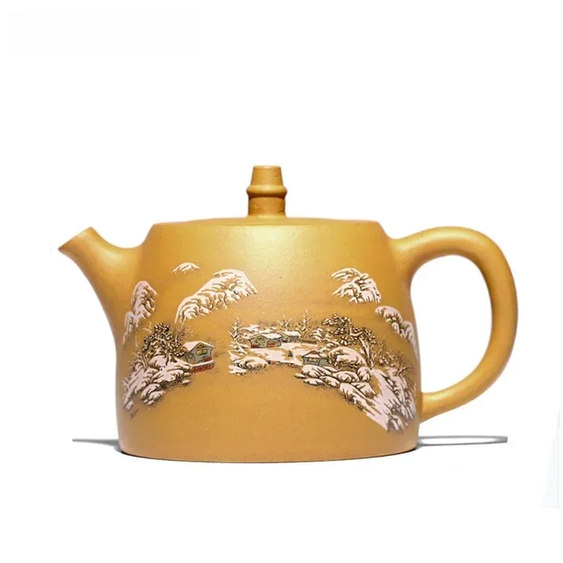 490ml Yixing Purple Clay Tea Pot Large Capacity Handmade Raw Ore Section Mud Teapots Classic Zisha Kettle Chinese Tea Set