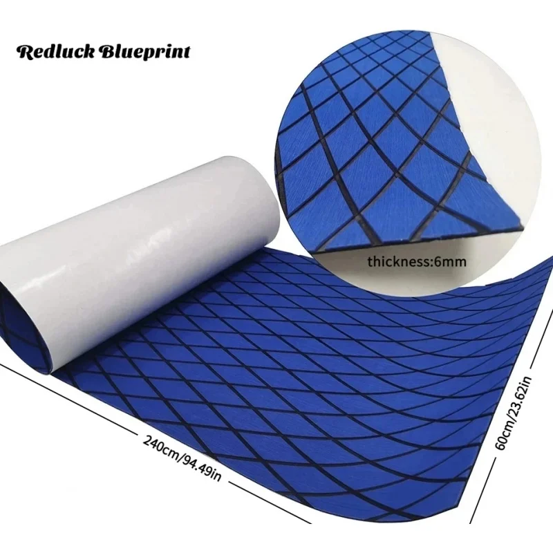 240cm x 60cm x 6mm(94.5''x23.62''x0.24'') Redluck Blueprint Antiderrapante EVA Barco Iate marinho nroom ou piso carava