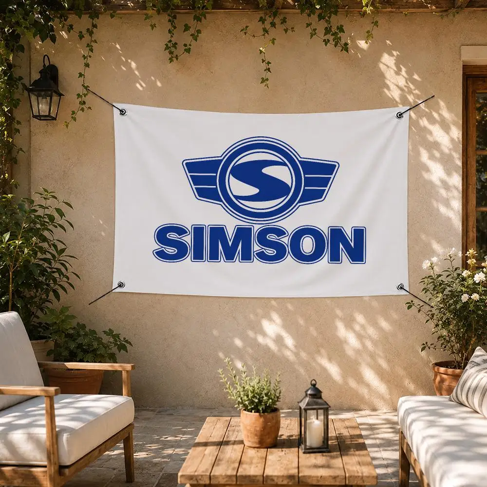Vintage Brand Simson Flags Room Bedroom Home Outdoor Wall Hanging Concert Printed Background Decoration Art Banne