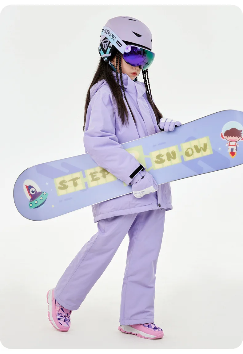 STLF الأكثر مبيعاً بدلة تزلج جديدة للأطفال مجموعة الشتاء الفتيان والفتيات بدلة تزلج سميكة الباردة الدافئة #2
