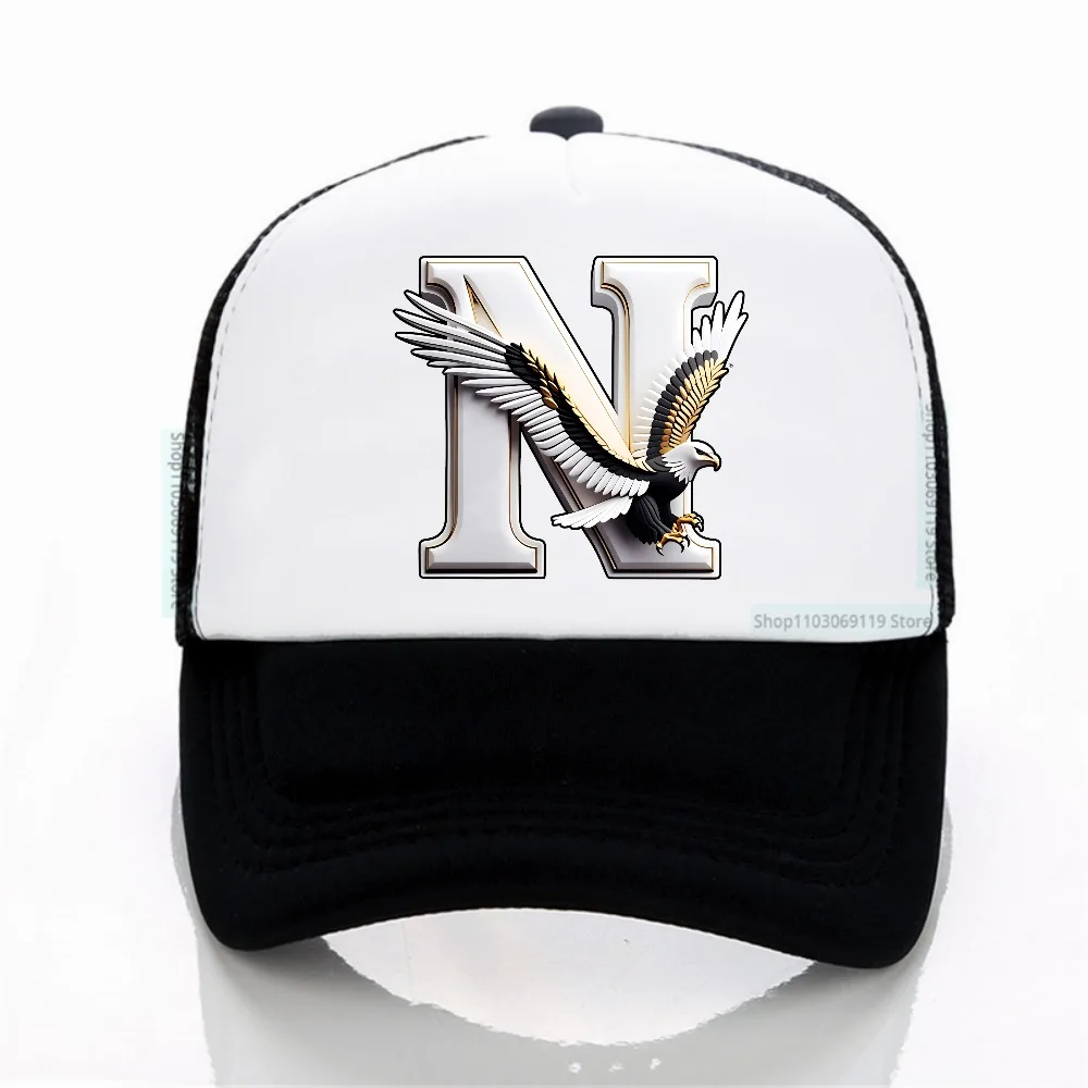 

A winged eagle print baseball cap for men outdoor hat fashionable Adjustable versatile hat Summer Net breathable duckbill caps