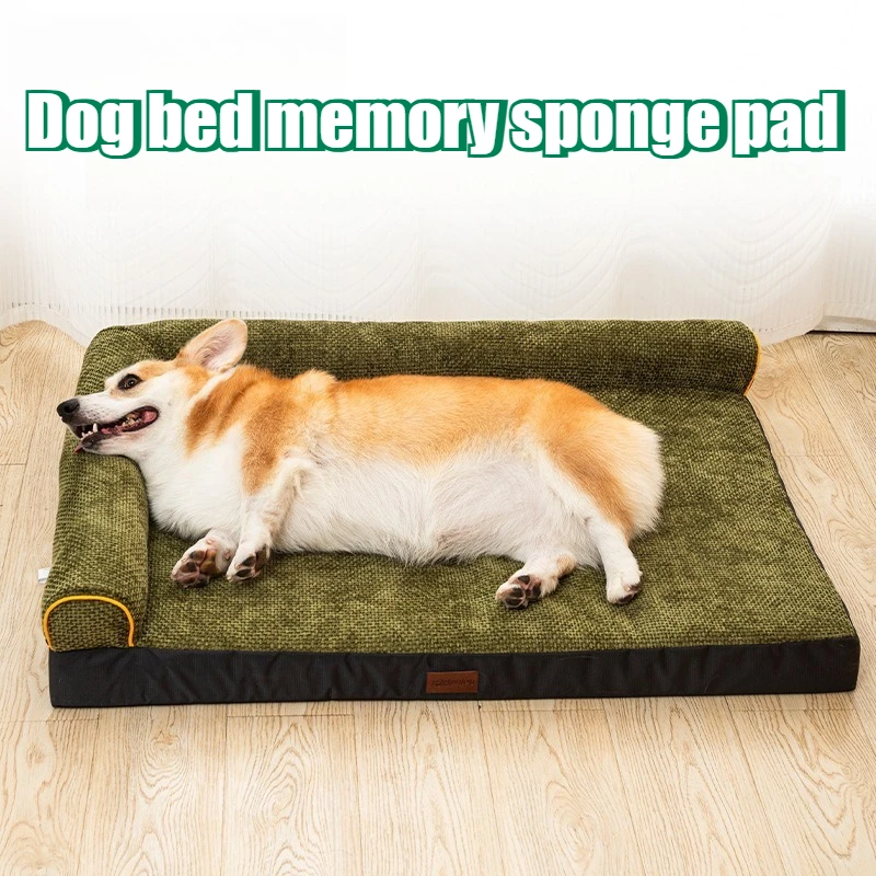 3d-memory-foam-luxury-dog-bed-mat-with-pillow-waterproof-tear-resistant-washable-removable-cover-for-small-medium-large-dogs