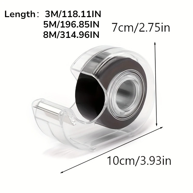 Magnetic Stationery Tape Magnetic Stripe Self-adhesive Tape Multifunctional Sticky Tape Rubber Magnet Cutter Gadgets for Home