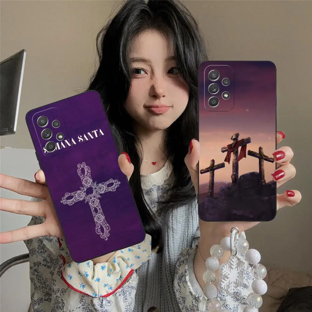 

Чехол для мобильного телефона Semana Santa для Samsung Galaxy M55 54 42 35 34 33 32 23 22 15 14 13 12 F55 5G Цветной защитный чехол Pretty