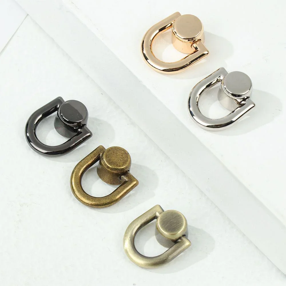 4Pcs Metal Bag Rivet Nail Buckle Studs Button Handbag Belt Hanger Leather Craft Luggage Bag Buckle Tong Snap Hardware Accessorie