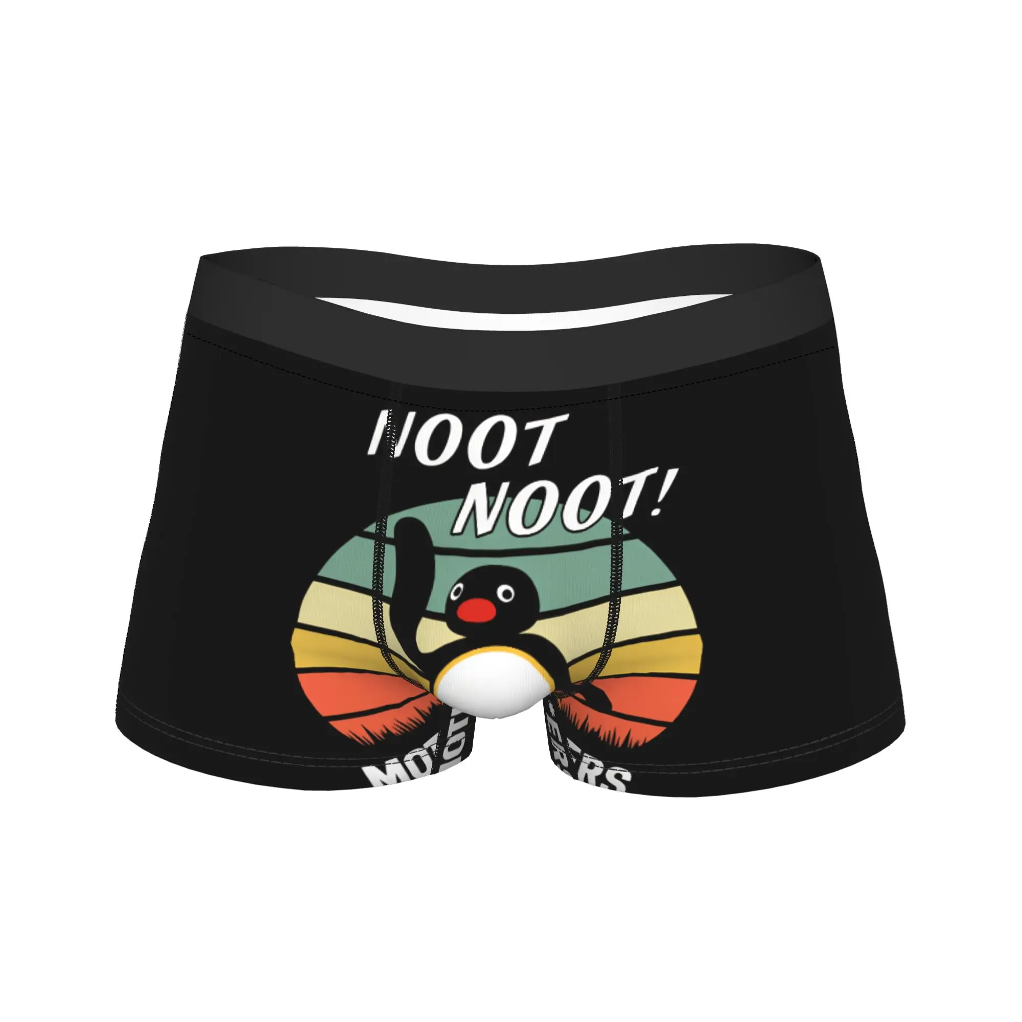Noot Noot Pingu Funny Pingu Meme Underwear  Printed Trunk Hot Sale Males Underpants Breathable Shorts Briefs Birthday Gift