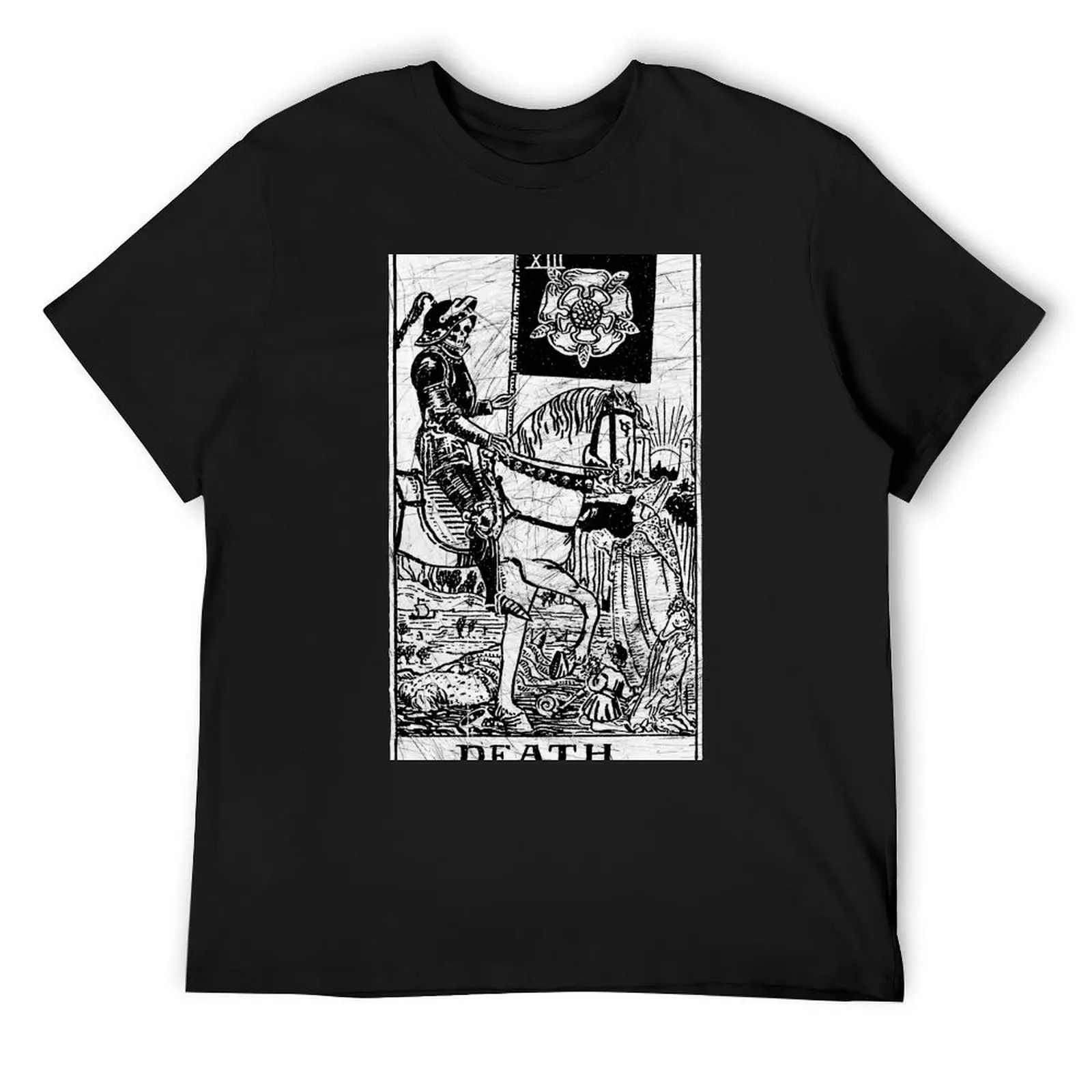 Death Tarot Card - Major Arcana - fortune telling - occult T-Shirt plus size clothes blacks Blouse funny t shirts men