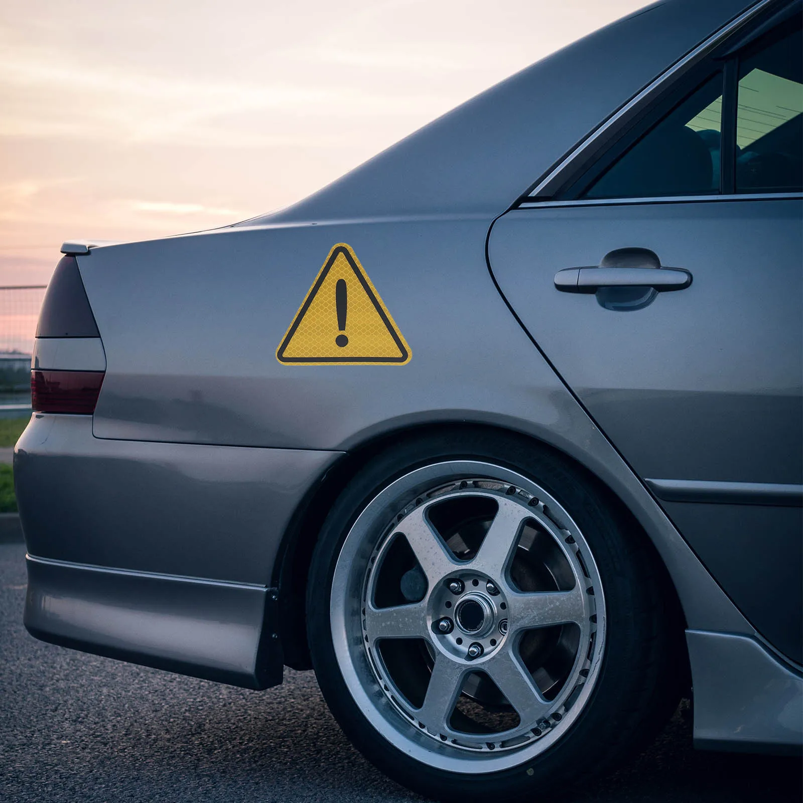 Reflective Stickers Sign Car Warning Signs for Decals Automotive Triangle