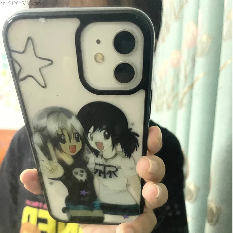 Y2K Anime Star Girl Phone Case For iPhone 16 15 14 13 12 11 Pro Max XR XS MAX 7 8 Plus Goth Japanese Style Cartoon Lovely Cover