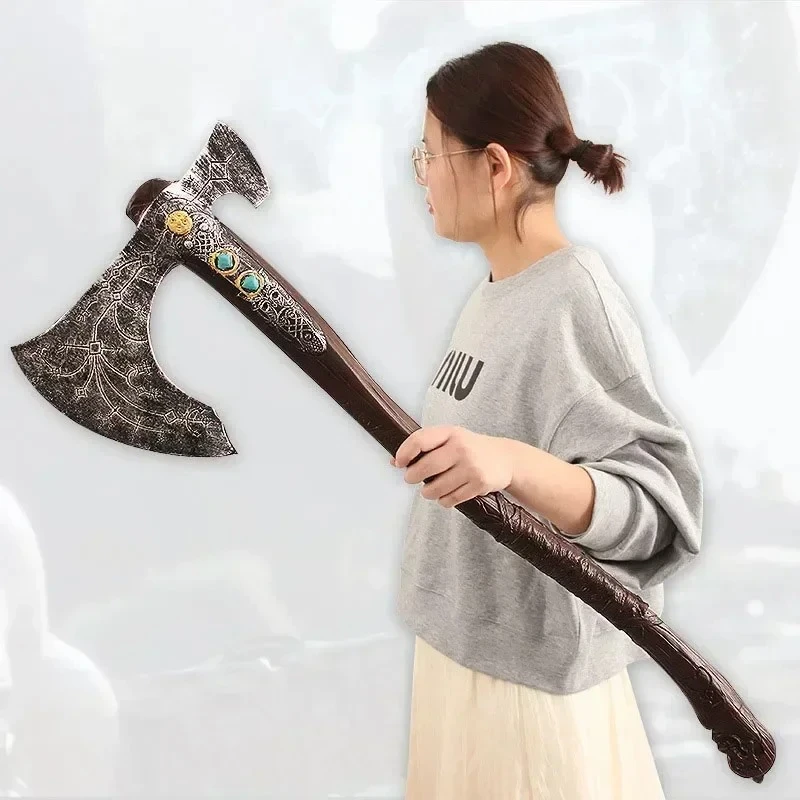 93Cm God Van De Oorlog Leviathan Axe Kratos Wapen Model Pu Spel God Of War: Ragnarok Bijl Samurai Wapen Model Cadeau Speelgoed Voor Jongens Kind
