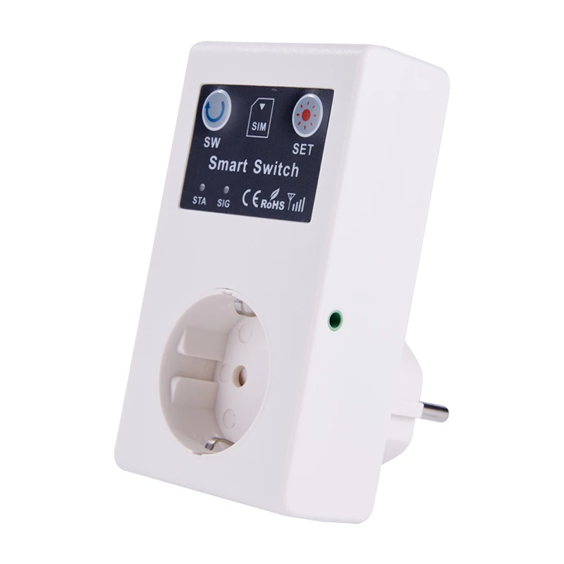 Interruptor de Alimentación inteligente para electrodomésticos, controlador de Sensor de temperatura de llamada, interruptor de relé, 16A, GSM,